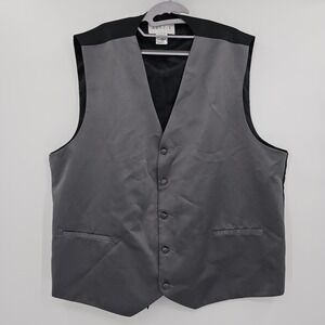 Azazie Matte Mens Satin Vest 2XL Steel Gray Wedding Formal Prom‎
